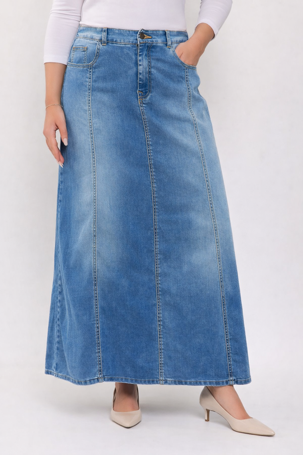 חצאית ג'ינס מקסי