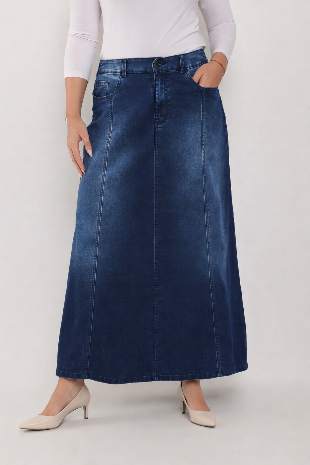 חצאית ג'ינס מקסי