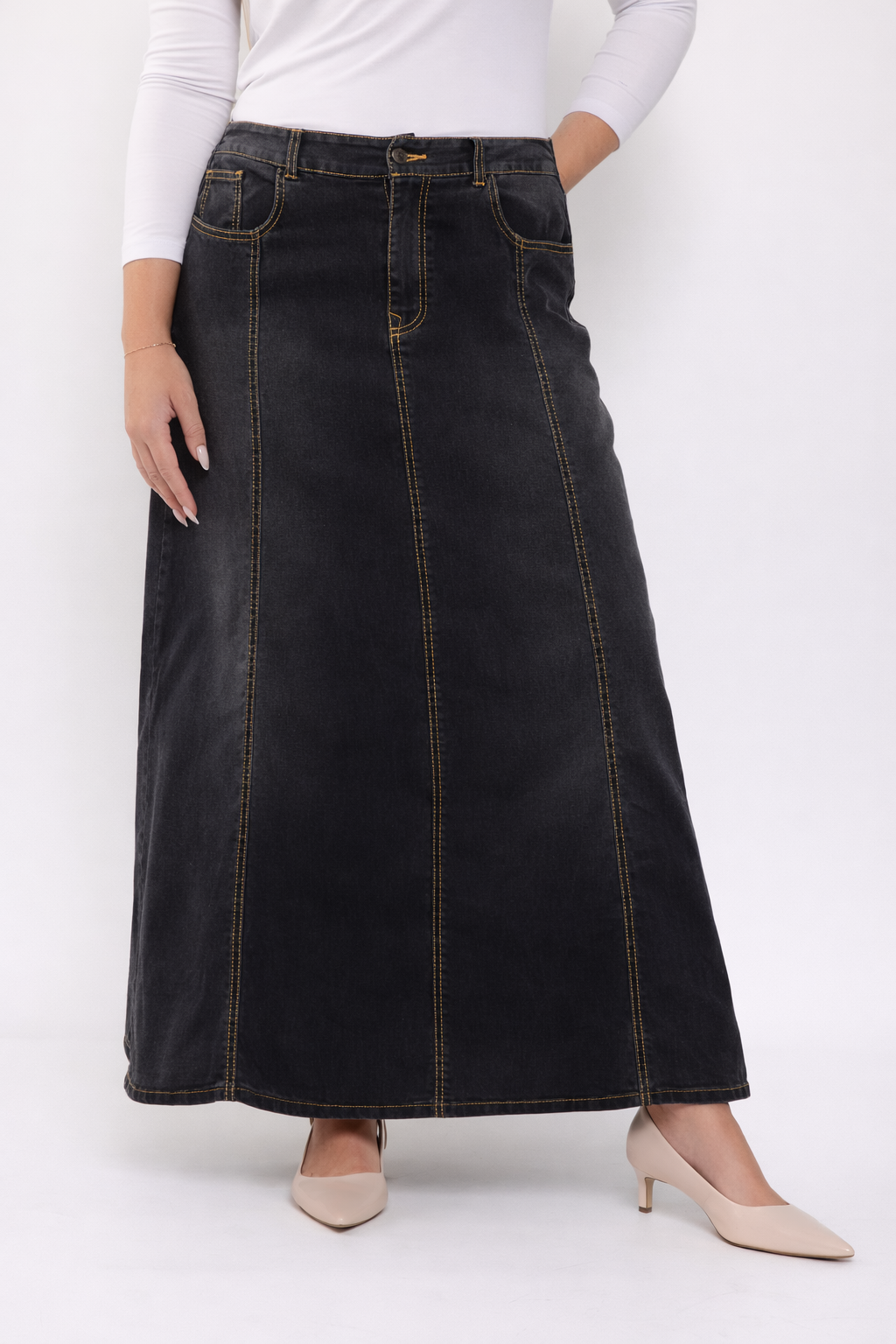 חצאית ג'ינס מקסי